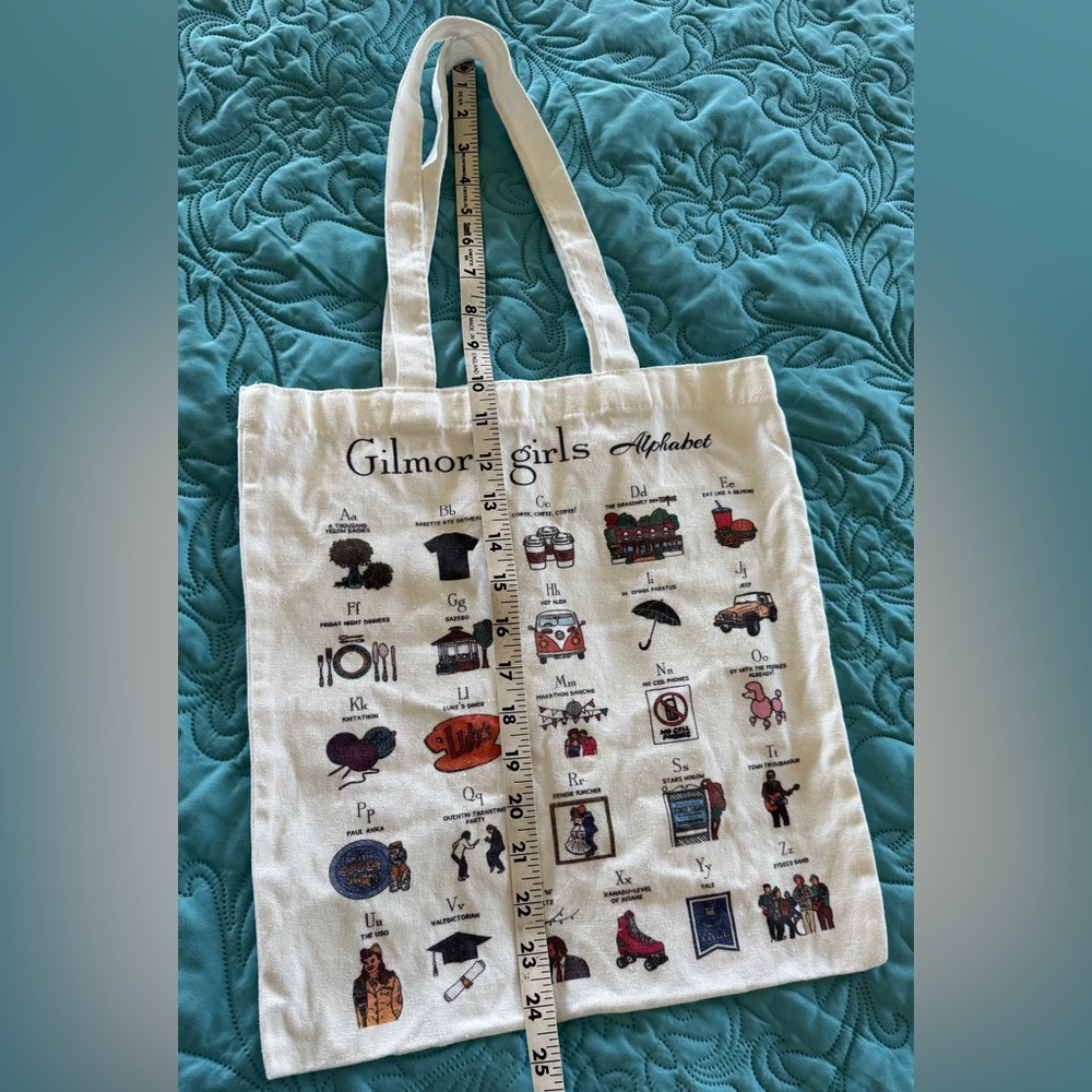Fluent in Gilmore Girls Alphabet Tote: print on both sides! - Picture 3 of 6